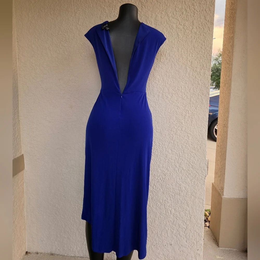 BRAND NEW CONNECT APPAREL SLEEVELESS SIDE RUFFLE SHEATH DRESS - Picture 11 of 16